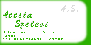 attila szelesi business card