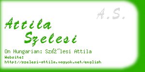 attila szelesi business card